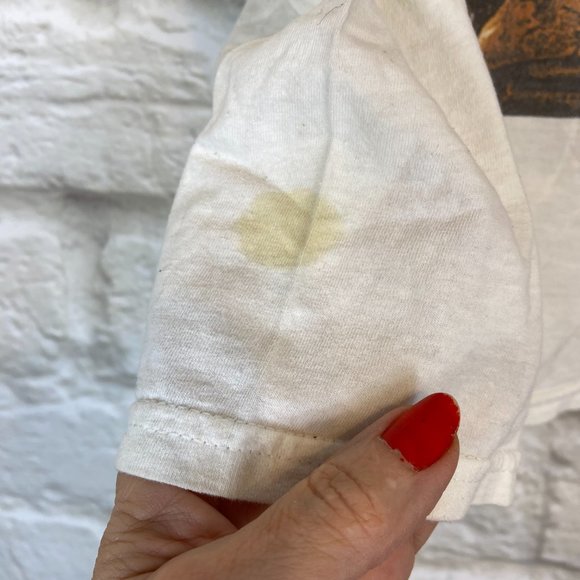 BEYONCE White T Shirt 2013 Medium The Mrs. Carter World Tour Concert Damaged - Picture 3 of 10